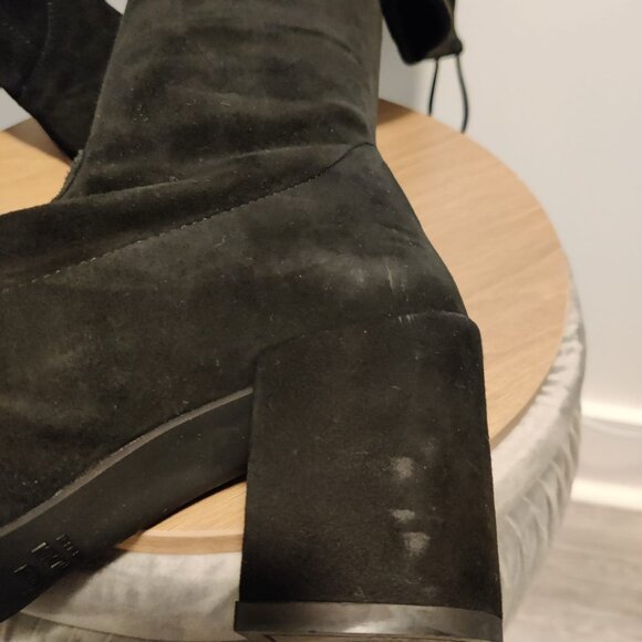 Stuart Weitzman TIELAND Black Suede Boots - Picture 6 of 7